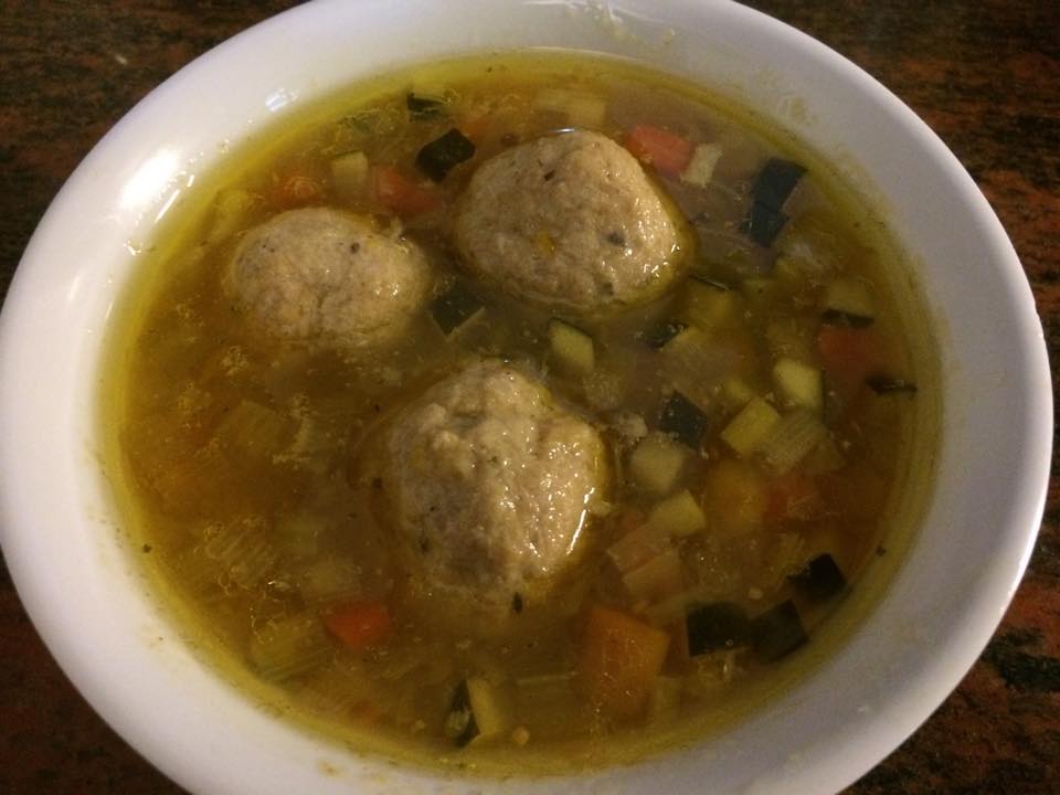 Chicken Broth with Vegetables & Meatballs