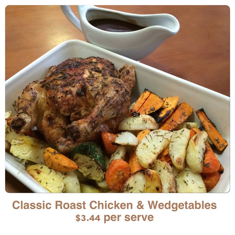 Classic Roast Chicken with Roast Wedgetables