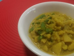 Coconut Curry with Cauliflower & Potato