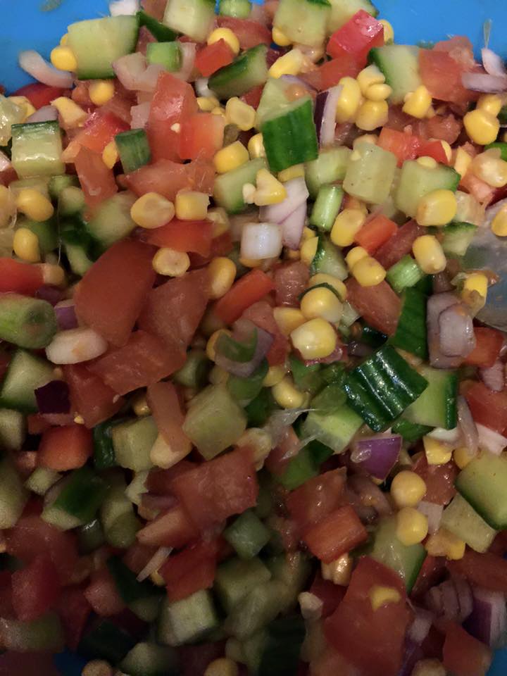 Mexican Salsa Salad with Lime Dressing