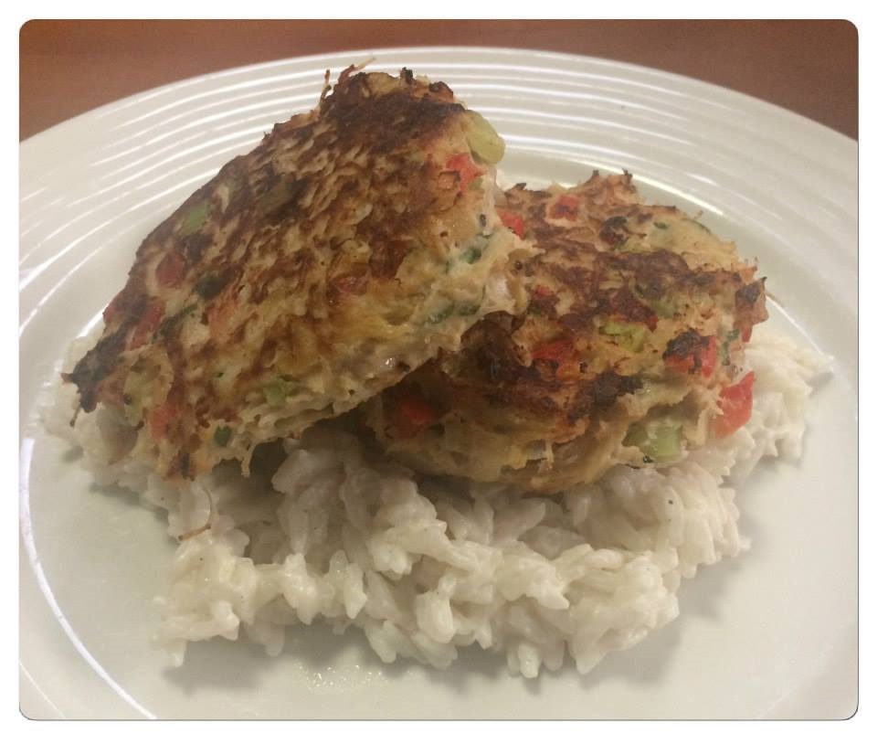 Thai Chicken Patties with Coconut Rice