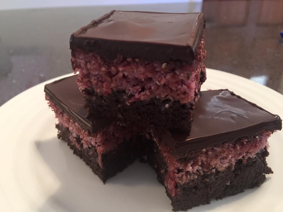 Cherry Ripe Brownies - Create Bake Make
