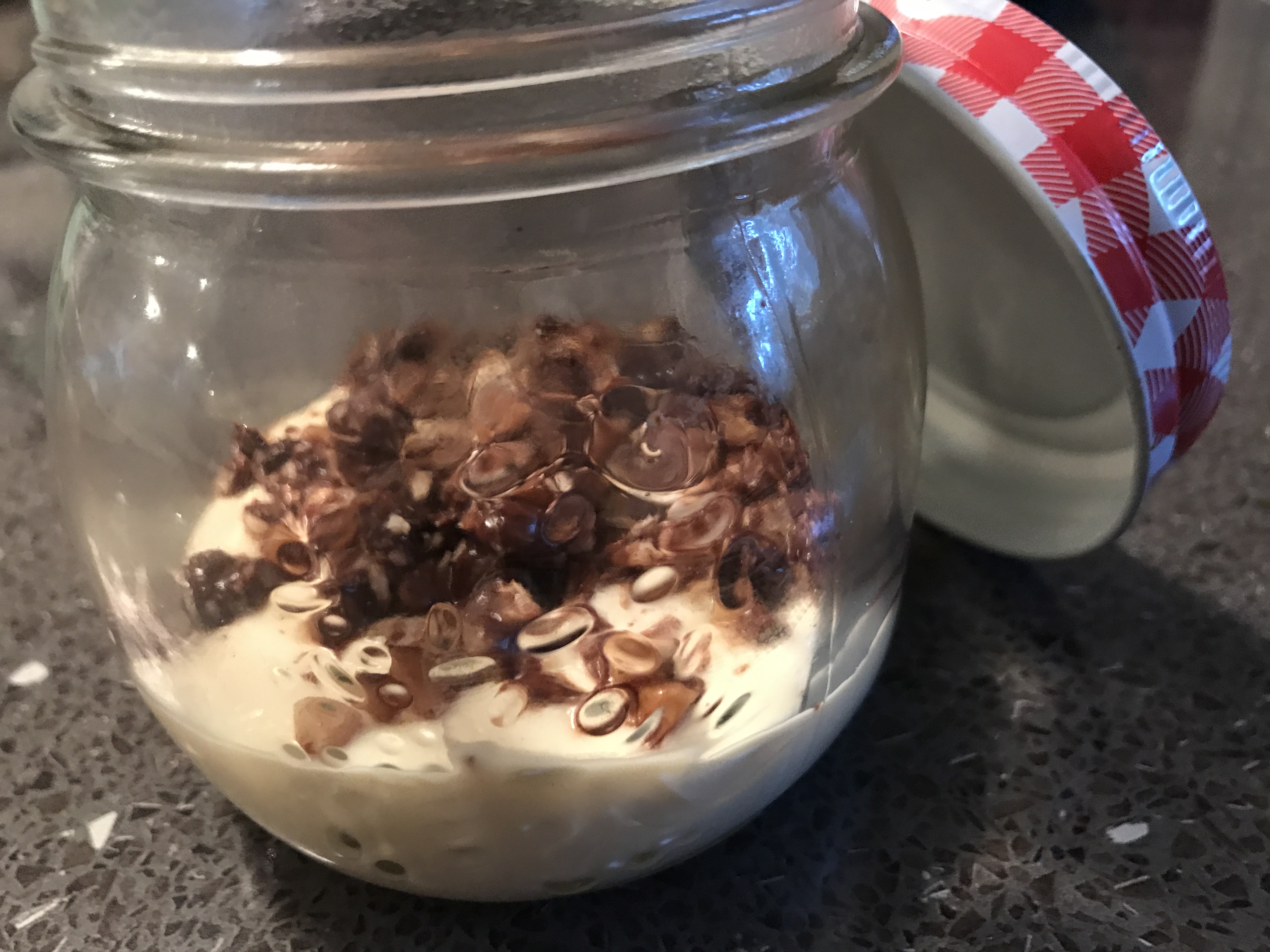 Honeycomb Mousse with Protein Crumble